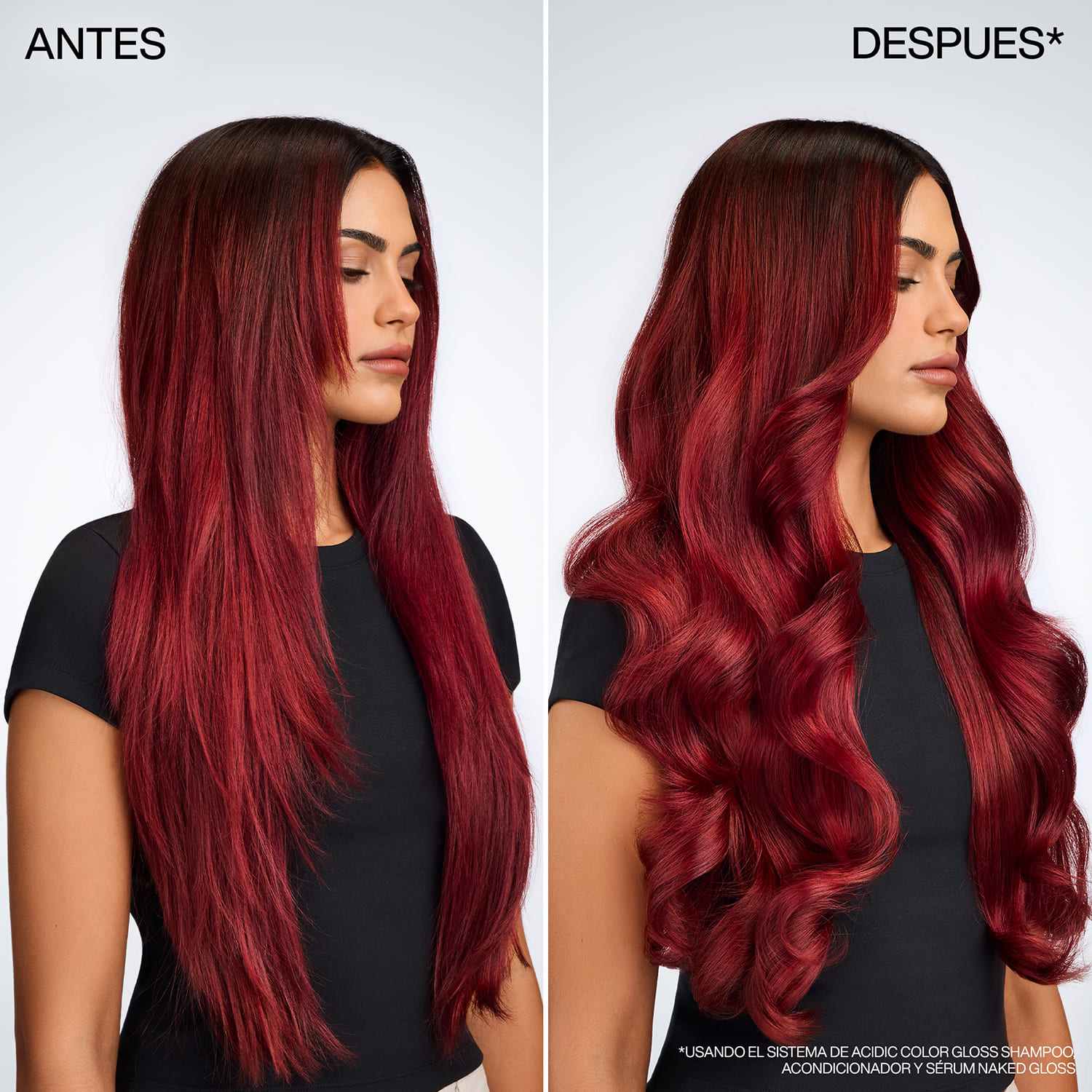 Cuidado del cabello con tinte rojo